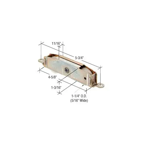 CRL D2000 1-1/4" Tandem Nylon Sliding Glass Door Roller with 11/16" Wide Housing