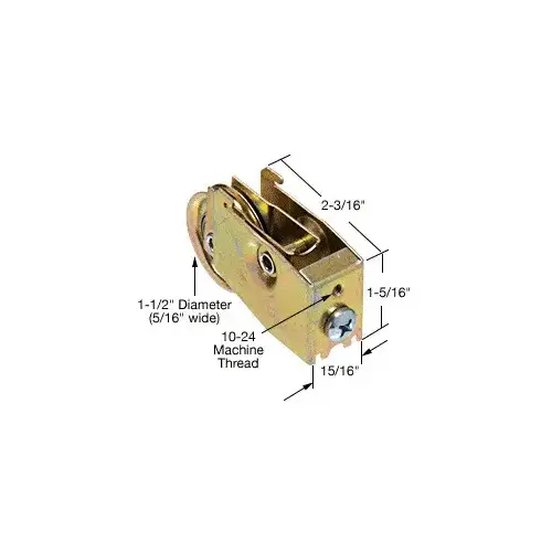 CRL PB1950B 1-1/2" Bulk Pack Steel Ball Bearing Glass Door Roller