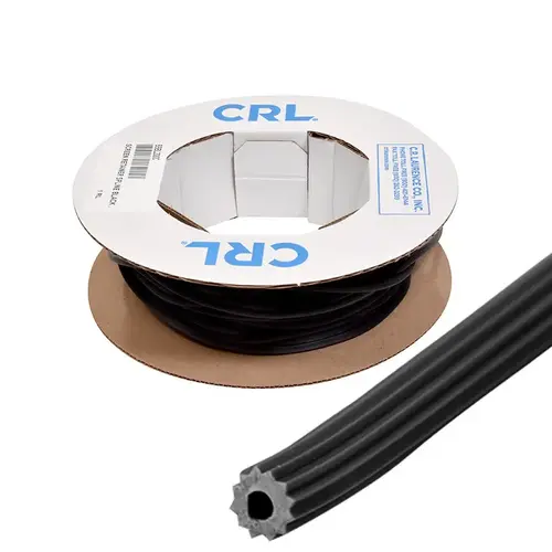 CRL SSBL250C .250" Black Screen Retainer Spline - 100 Foot Roll