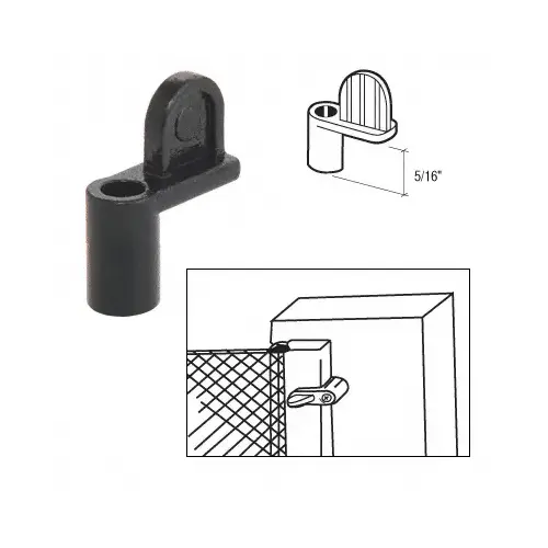 CRL WSC315BL Black 5/16" Diecast Window Screen Clip - Bulk