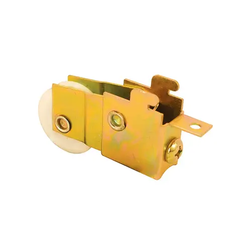 FHC D1512 Sliding Door Roller Assembly - 1-1/4" Plastic Wheel - Steel Ball Bearings - Grooved Edge (Single Pack)