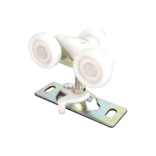 FHC N6847 Pocket Door Roller Assembly - 3/4" - Flat - Plastic Wheels On Steel Bracket - pack of 2