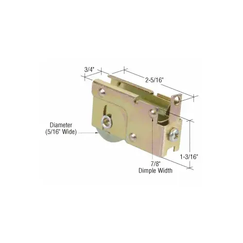 Prime-Line D1528 1-1/8" Steel Sliding Glass Door Roller with 23/32" Wide Housing