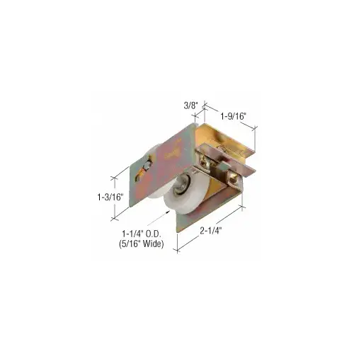 Prime-Line D1547 1-1/4" Tandem Nylon Sliding Glass Door Roller with 1-9/16" Wide Housing for Guaranteed Products