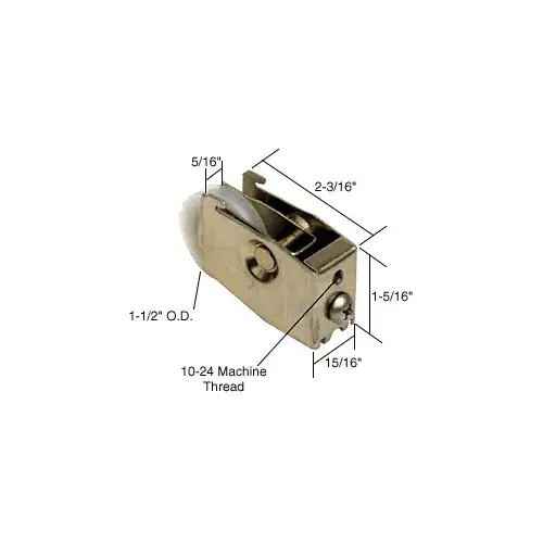Prime-Line D1556 1-1/2" Nylon Sliding Glass Door Roller with 15/16" Wide Housing for Northrop Doors