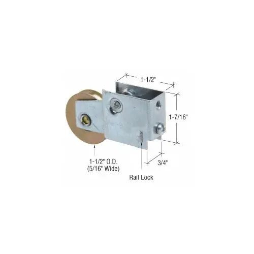 Prime-Line D1608 1-1/2" Steel Sliding Glass Door Roller with 3/4" Wide Housing