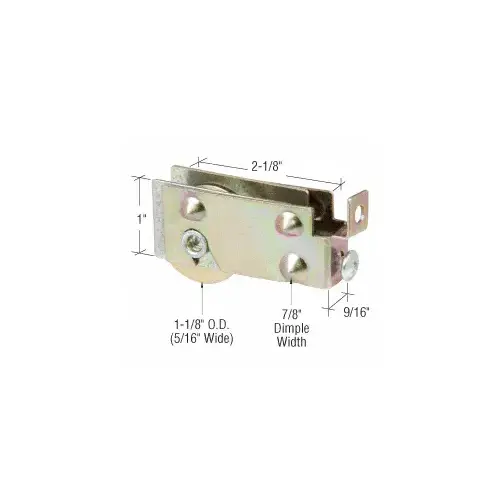 Prime-Line D1699 1-1/8" Steel Sliding Glass Door Roller with 9/16" Wide Housing
