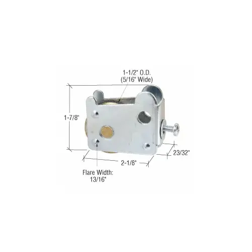 Prime-Line D1722 1-1/2" Steel Sliding Glass Door Roller with 5/8" Wide Housing for Rylock Doors