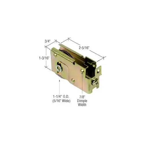 Prime-Line D1918 1-1/4" Steel Ball Bearing Door Roller with 3/4" Wide Housing for Lupton Doors