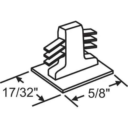 Brixwell 90-1022b Muntin Clip 9/16 Black