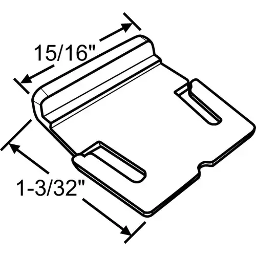 Brixwell 90-1157w-XCP25 White Screen Clip - pack of 25