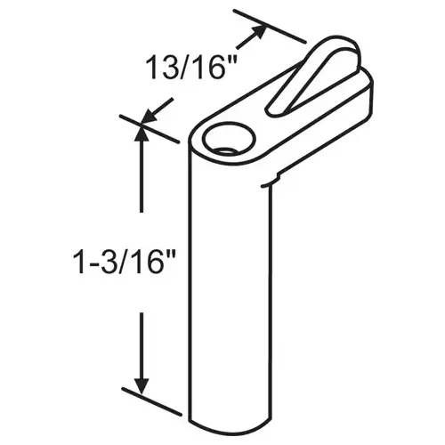 Brixwell 90-727wx Casement Clip White 1-3/16in Offset