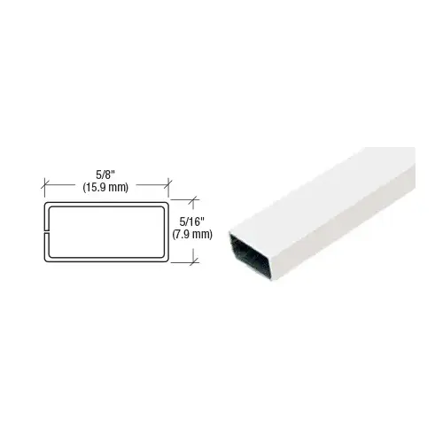Brixwell WSSB58W-CCP12 White 5/8" x 5/16" Roll Formed Aluminum Spreader Bar  12" Stock Length