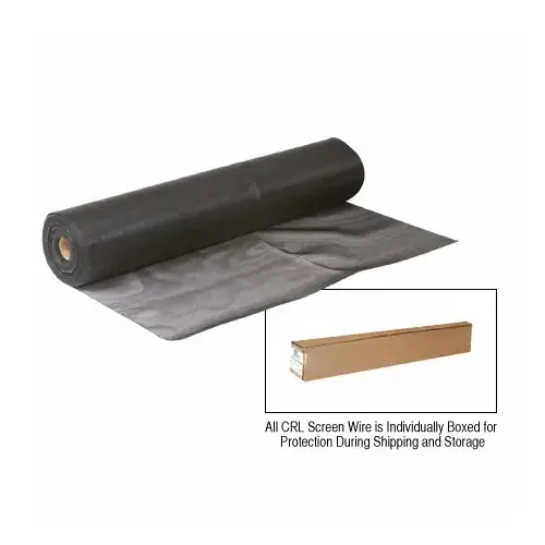 CRL PSW36BL Black 36" Super Duty Polyester Screen Mesh - 100 Foot Roll