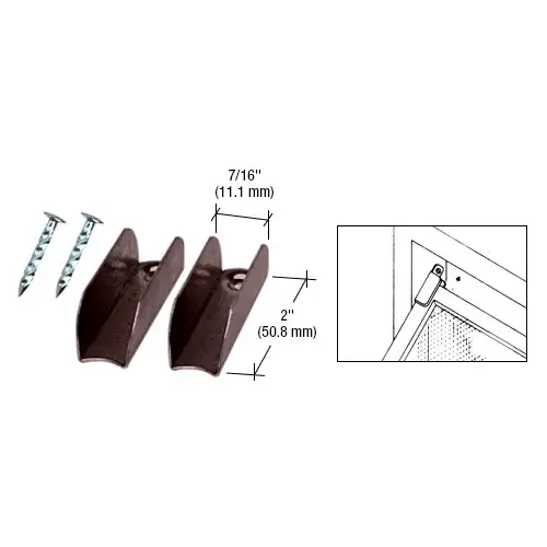 CRL WSC201BRZ Bronze Finish Jiffy Hangers with Nails - Bulk Pair