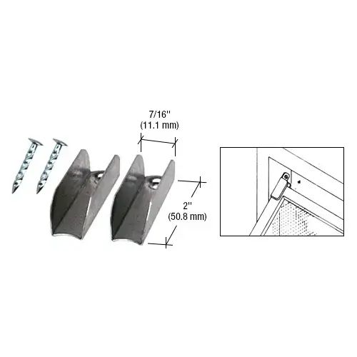 CRL WSC201M Mill Finish Jiffy Hangers with Nails - Bulk Pair