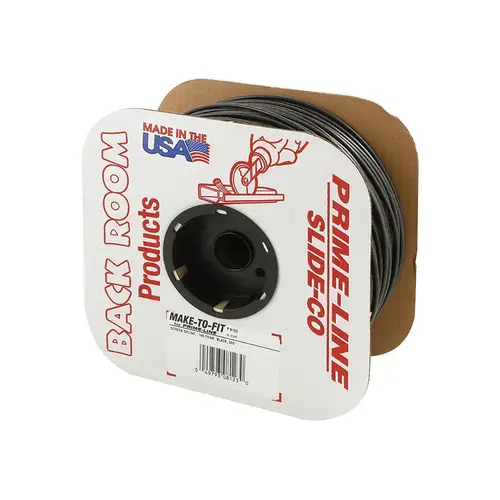 FHC P8123 0.145" x 500 Ft. Roll Black Foam Screen Spline (Single Pack)
