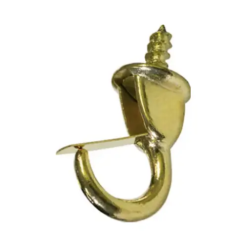 HILLMAN FASTENERS 122240 Safety Hook, Brass, 7/8-In - pack of 4