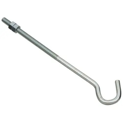 National Hardware N221705 2162BC 3/8" x 10" Hook Bolt Zinc Plated Finish