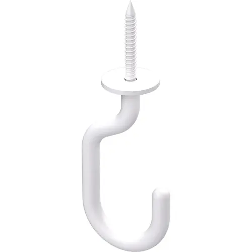 National Hardware N275-525 2682 3-11/32 In. White Steel Modern Ceiling J-Hook Plant Hanger