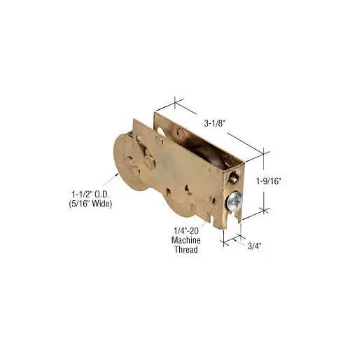 Prime-Line D1904 1-1/2" Tandem Steel Sliding Glass Door Roller with 3/4" Wide Housing