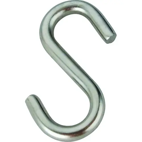 ProSource LR379 S-Hook, 289 lb Working Load, 19/64 in Dia Wire, Stainless Steel, Stainless Steel Silver