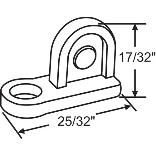 Brixwell 90-158-XCP25 Flush Die Cast Clip - pack of 25