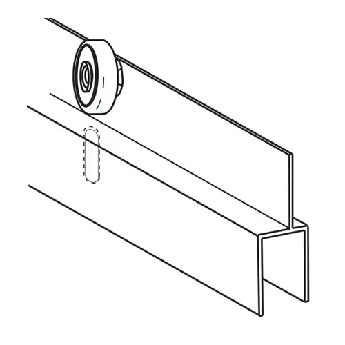 Brixwell 90M-637w 30in Top Hung Adapter White for 997-999 995M-999998M-999 5/8in Panel Width