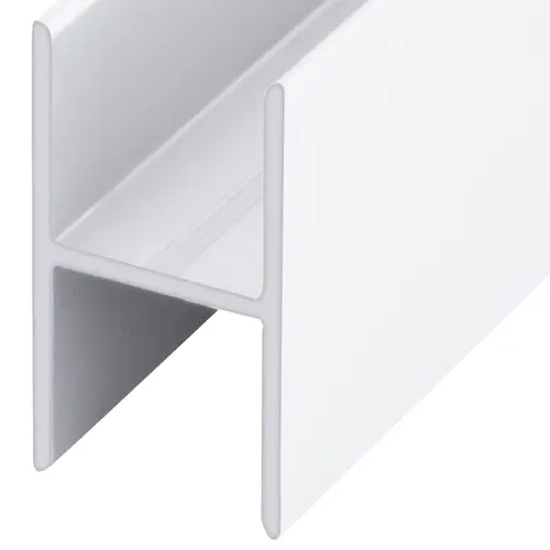 Brixwell WSHB7W-CCP24 White 7/16" Extruded Aluminum Splicing Bar -  24" Stock Length