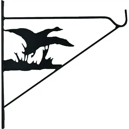 Landscapers Select GF-3060 Plant Bracket, 11 in L, 12 in H, Steel, Matte Black, Wall Mount Mounting