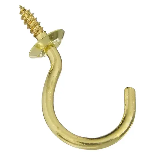 National Hardware N119727 V2021 1-1/2" Cup Hook Solid Brass Finish