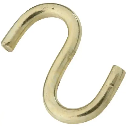 National Hardware N121780 V2077 3/4" Heavy Open S Hook Solid Brass Finish
