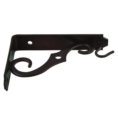 National Hardware N274472 V152P 3-1/2" x 5" Ornamental Plant Bracket Antique Bronze Finish