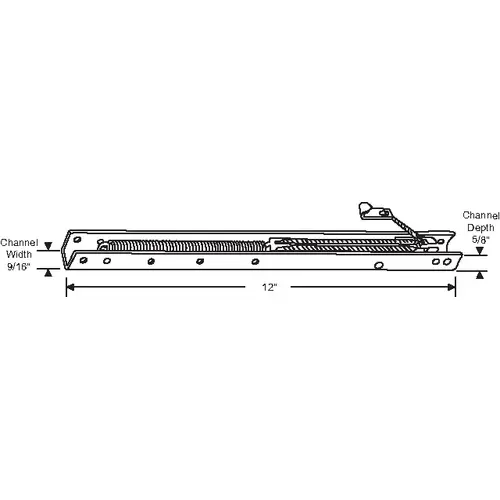 Brixwell 60-114 12in Window Channel Balance 11 To 12 Lbs Sash Weight hwB-B-5/8B-1140 9/16in Channel Width