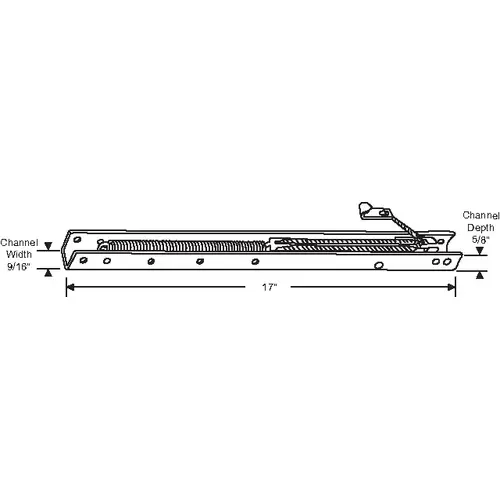 Brixwell 60-163 17in Window Channel Balance 12 To 14 Lbs Sash Weight hwB-B-5/8B-1630 9/16in Channel Width