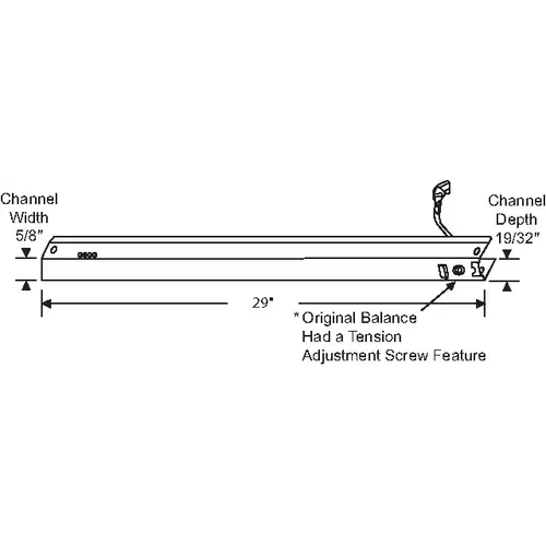 Brixwell 61-283-XCP12 29in Channel Balance 16 To 23 Pound Sash - pack of 12