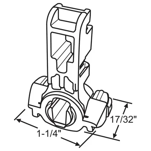 Brixwell 62-50015 T-Lock Tilt Shoe molded Spring Stamped Pivot 1.344 Extension Black Puck open Cam