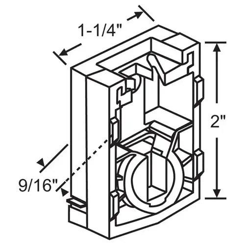 Brixwell 62-679 Omega Pivot Lock Shoe metal Spring Zink Plate puck Extension 1.375