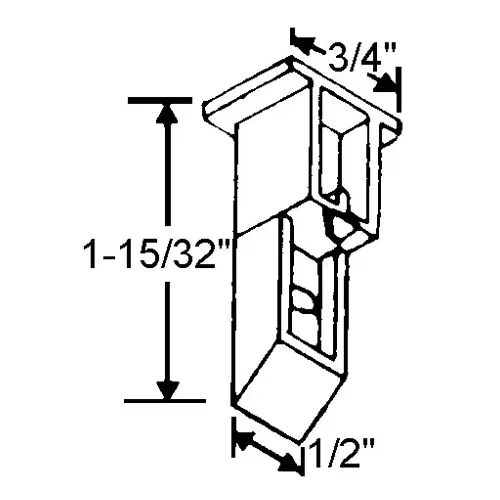 Brixwell 64-600-XCP5 Sash Guide White hwp733 - pack of 5