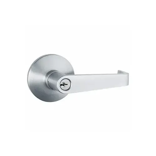 CRL DL51LKAA Satin Chrome Panic Exit Device Trim Accessory - Keyed Alike Lever Handle Entry