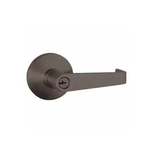 CRL DL51LKADU Dark Bronze Panic Exit Device Trim Accessory - Keyed Alike Lever Handle Entry