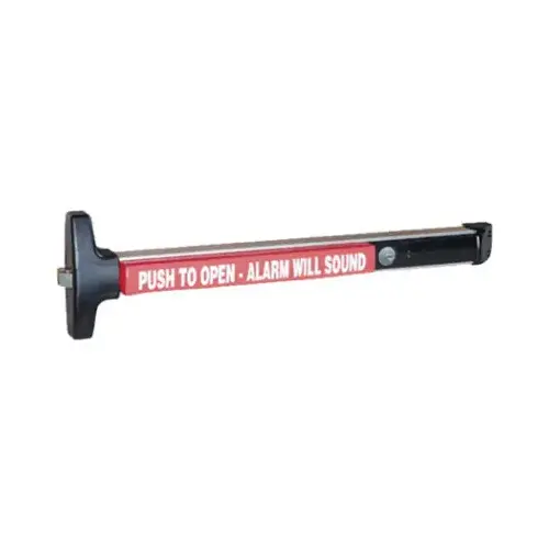 Lockey V40xEB 33" L V40 Series Panic Bar By Detex Alarm Bar Satin Aluminum