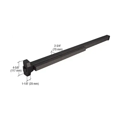 CRL 1900BRZ Dark Bronze 1900 Series Non-Handed Rim Panic Exit Device