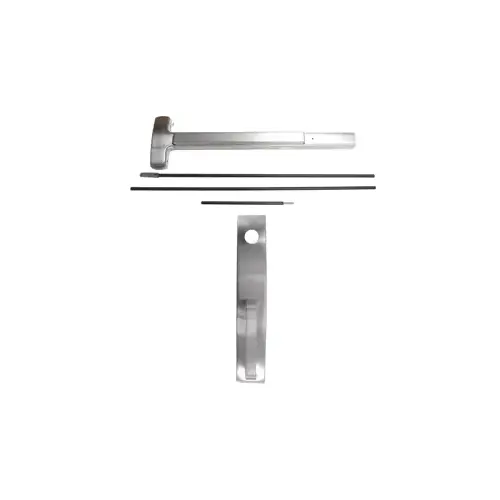 Falcon Lock 25C-NL-US26D-36X96 KIT - CVR Concealed Vertical Rod Exit Device, Nightlatch Pull Trim 512NL, 36" x 96", Hex Dogging, Left Hand Reverse/Reversible, Grade 1, US26D/626 Satin Chrome