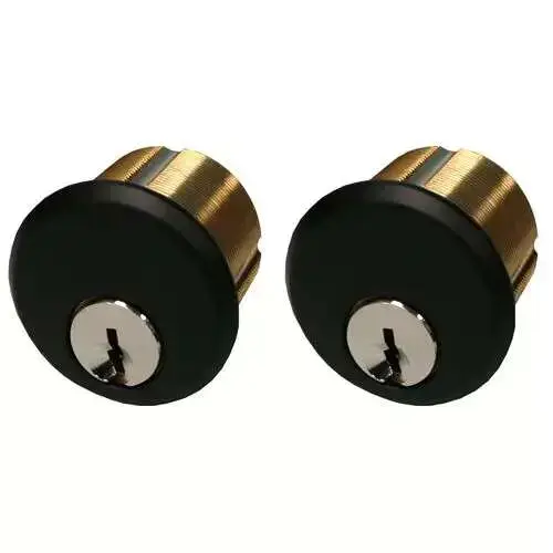 Imperial USA TH1100-BCX2DU 1-5/32 " Mortise Double Brass Keyed Alike Cylinder Lock for Adams Rite Type Storefront Door in Duronodic