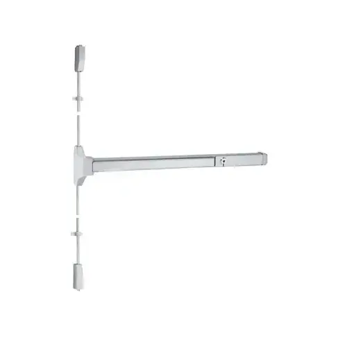 International Door Closers 5630S-US28-48 Narrow Stile Design Surface Rod Panic Exit Device 48" Satin Aluminum