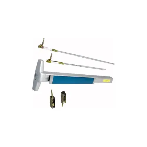 Von Duprin 3347A-EO-628-36 Narrow Stile CVR Concealed Vertical Rod Exit Device, Exit Only No Trim, 36" x 84", Hex Dogging, Grade 1, 628/US28 Anodized Aluminum