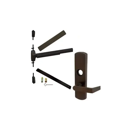 Von Duprin LD-9827L-710-36-RHR-06 KIT - LD (Less Dogging), SVR (Surface Vertical Rod) Smooth Exit Device, 996L-06 Lever Trim (Requires Rim Cylinder), RHR Right Hand Reverse/Reversible Handing, (Snap Ring Tool Needed), 36" x 84", Grade 1, 710/US11P Dark Bronze