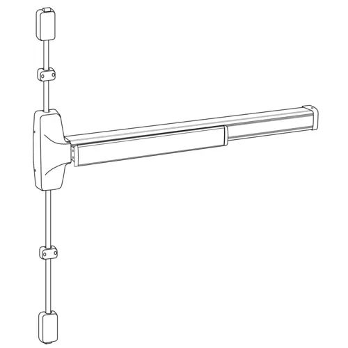 Cal Royal A9880V4896RHR US32 ADA GRADE 1 SURFACE VERT ROD Bright Stainless Steel