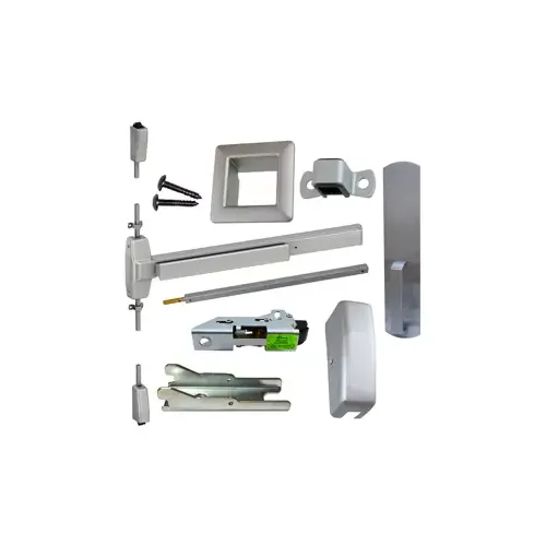 Von Duprin 9827DT-630-36-LBR KIT - SVR (Surface Vertical Rod) Smooth Exit Device, 990 Dummy Pull Trim, Less Bottom Rods, 36" x 84", Hex Dogging, Grade 1, 630/US32D Stainless Steel